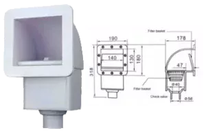 Athena Spa Small Skimmer Box 1096 | OF606002